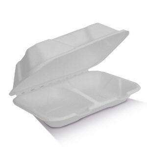 Sugarcane Clamshell/2 Compartments 250pc/ctn