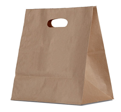 Brown Kraft bag/die cut handle 500pc/ctn