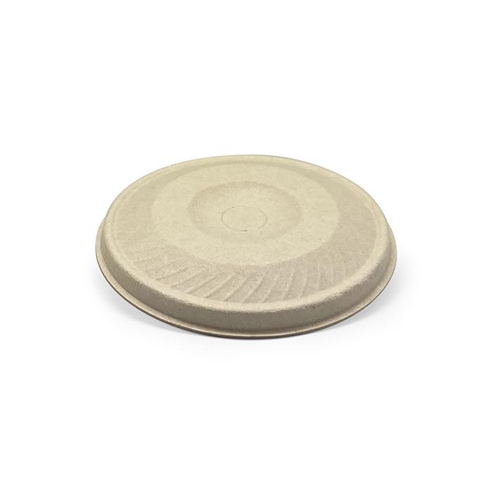 Bagasse Lid-90mm Flat Cup Lid /Natural 1000pc/ctn