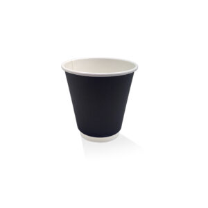 *8oz PE Coated black DW cup/One -Lid – Fits – All 500pc/ctn