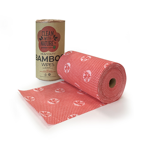 Heavy Duty Bamboo Wipes Red 6 rolls/ctn