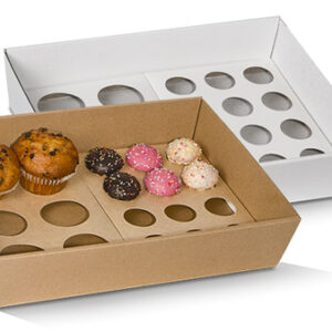 #Cupcake Insert To Fit Small Tray-12 Holes 50pc/PK