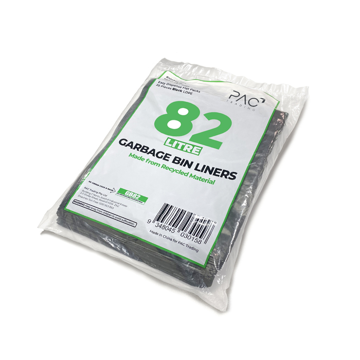 82L LDPE heavy starsealed bags 20.5mic 250pc/ctn