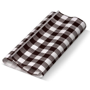 #Greaseproof Paper Gingham Yellow 190 x 300mm – 200/ream