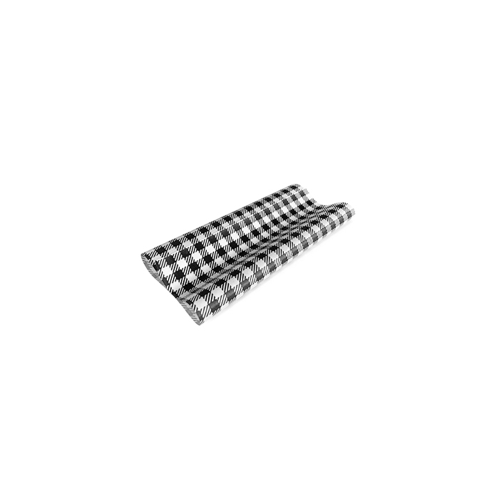 #Greaseproof Paper Gingham Black Half 190 x 150mm – 400/ream