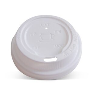 Plastic Lid- *8/12/16 oz Hot&Cold /White 90mm 1000pc/ctn