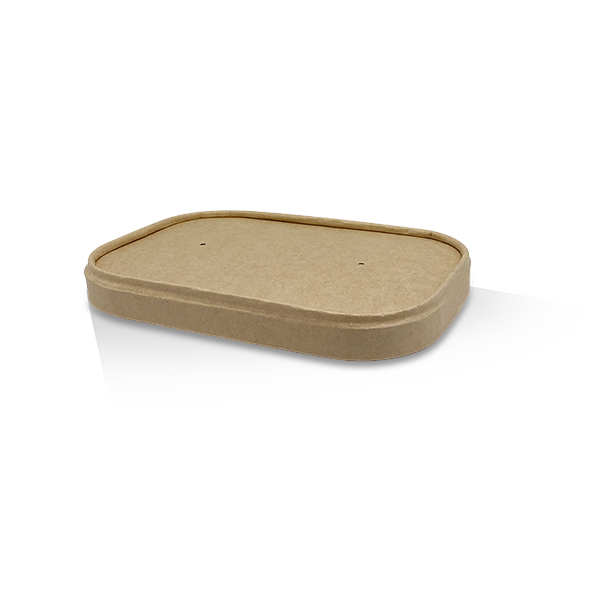 PP Coated Kraft Rectangular Container Lid- Fit 500-1000ml 300pc/ctn