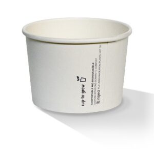 PLA Coated Paper Bowl 8OZ Plain 1000pc/ctn
