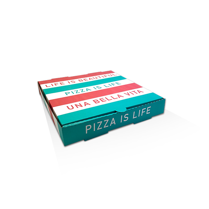 PIZZA BOX WHITE PRINTED 10″ 100/BUNDLE