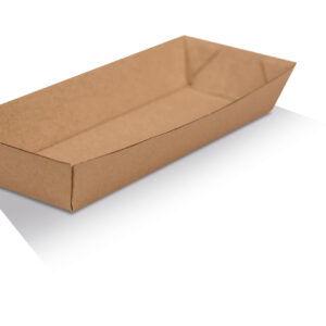 Hot Dog Tray/Brown Corrugated Kraft/Plain 600pc/ctn