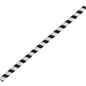 Paper Straw Jumbo- Black Stripe 2500pc/ctn