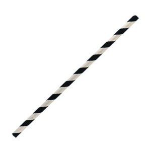 Paper Straw Regular-Black Stripe 2500pc/ctn