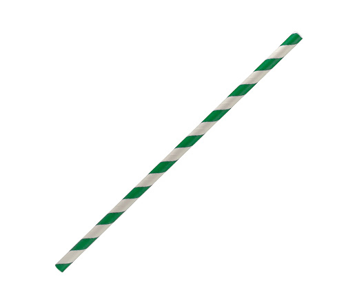 Paper Straw Regular-Green Stripe 2500pc/ctn