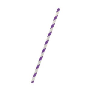 Paper Straw Regular-Purple Stripe 2500pc/ctn