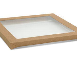 Square Catering Tray Lid-Large-PET Window100/ctn