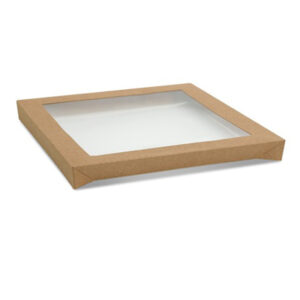 Square Catering Tray Lid-Medium-PET Window100/ctn
