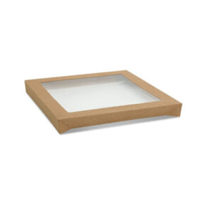 Square Catering Tray Lid- Small-PET window 100/ctn