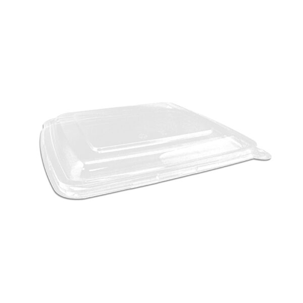 PET Lid Square Takeaway Tray 9″ no compartment 200pc/ctn